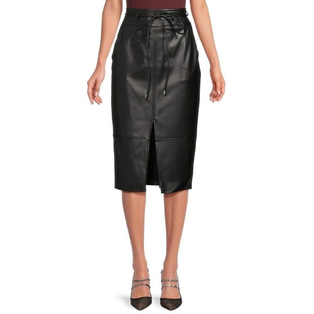 ‼️LAST CHANCE‼️ NWT Elie Tahari Belted Faux Leather Pencil Skirt